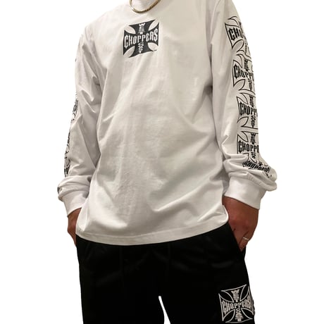 West Coast Choppers/ W.C.C Logo Longsleeve Tshirts "WHITE"