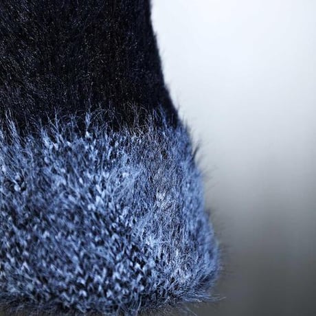 2nd archive/ Mohair lettering knit "BLACK"