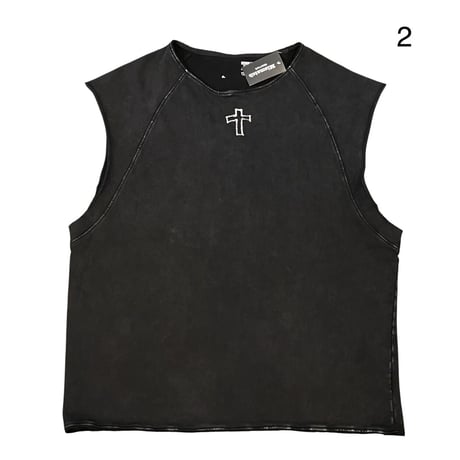 Mismatch NYC/Oversize CutOff Crewneck "Wash Black"