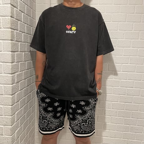 FNTY/ Knitted Paisley Shorts "BLACK"