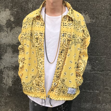 BOOHOO × Migos /BANDANA Coach Jacket YELLOW