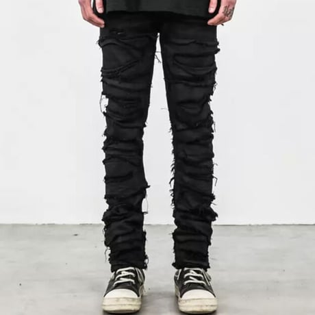 Mismatch NYC/ Fringe Black Denim