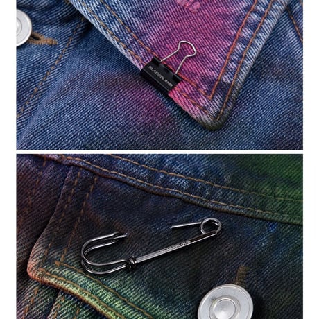 BLACK BLOND/Sprayed CUSTOM Denim Jacket