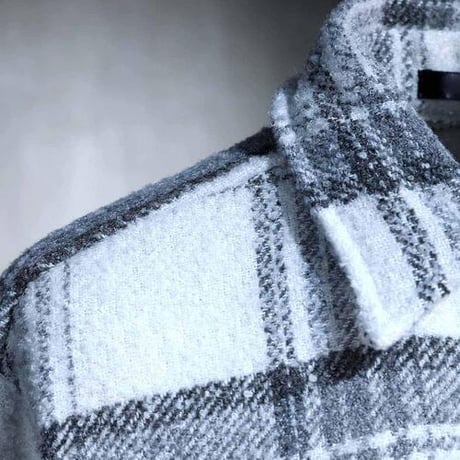 By The R/ Tweed Long Shirts "WHITE / BLACK"