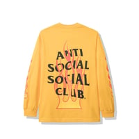 Anti Social Social Club/FLAME Logo Long Sleeve  Yellow
