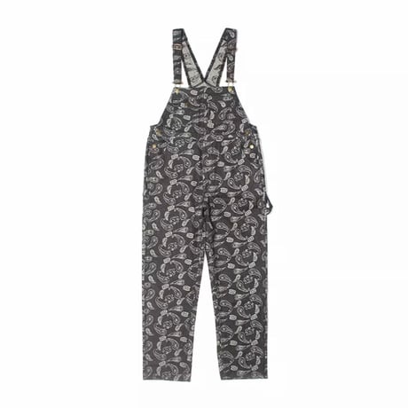WOSS.official/Paisley denim overall BLACK