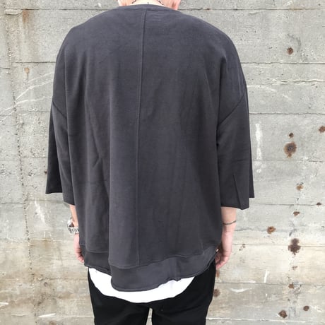 Mismatch NYC/inside out cut off crewneck VINTAGE  BLACK