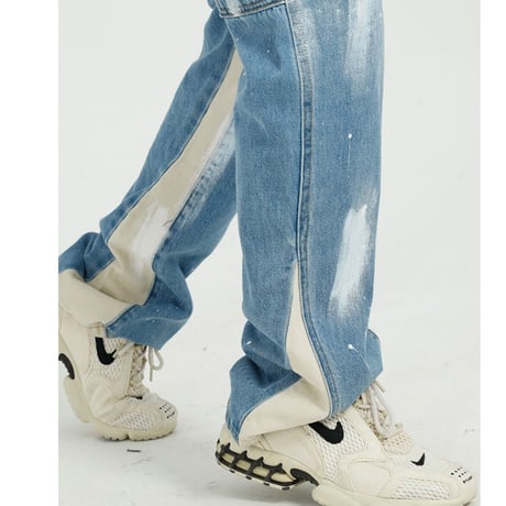 WOSS.official/Buggy  denim pants　"WHITE PAINT"