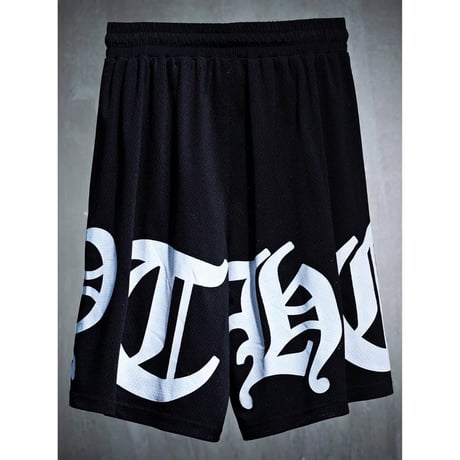 By The R/Big Lettering Mesh Shorts (Set UP)  BLACK