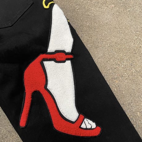 LIFTED UNCHORS/PUFF Print  BLACK DENIM