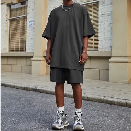 Mismatch NYC/Cotton Shorts  "Black/DarkGray/Cream"