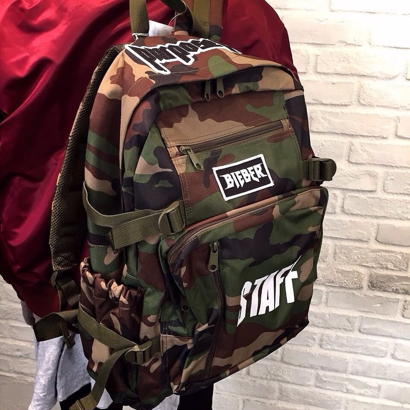 Purpose tour/Justin bieber official CAMO BackPa