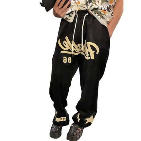 Mismatch NYC/suède wide pants