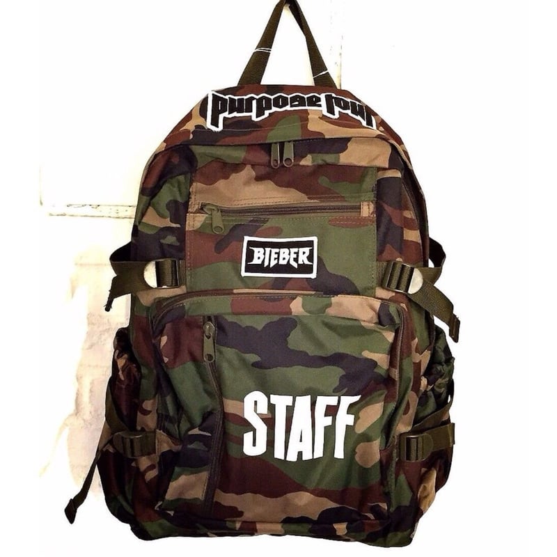 Purpose tour/Justin bieber official CAMO BackPa