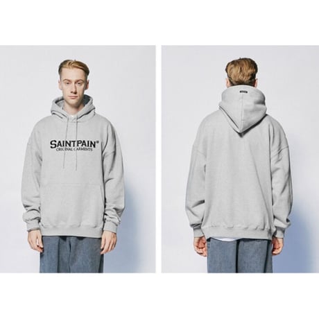 SAINT PAIN/ Logo Hoodie GRAY