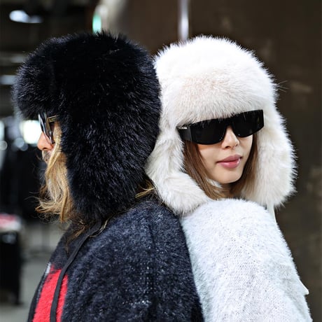By The R/ Fur Hat BLACK