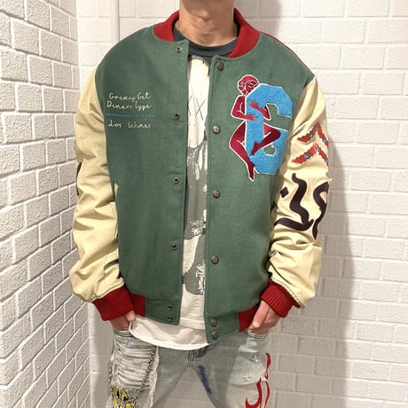 GRMY/WOOL Baseball Jacket "GREEN"