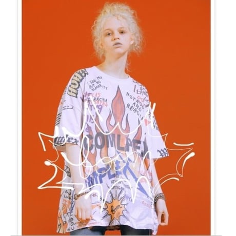 White Complex/Flame BOX Tee