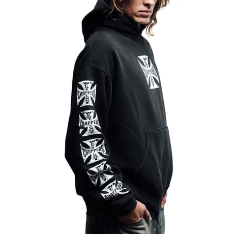 West Coast Choppers/ Logo Hoodie "Vintage BLACK"