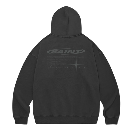 SAINT PAIN/ Logo Wash Zip hoodie
