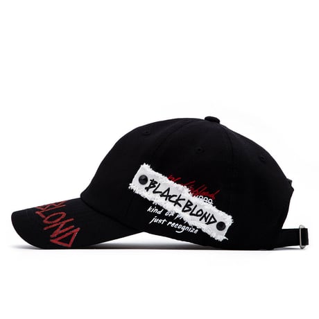 BLACK BLOND/Hand Made LOGO CAP