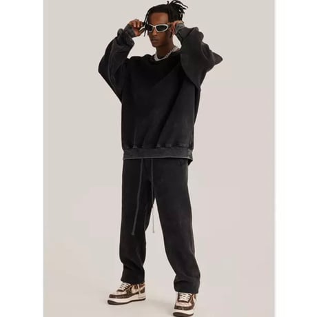 Mismatch NYC/Washed oversized crewneck (SET UP)