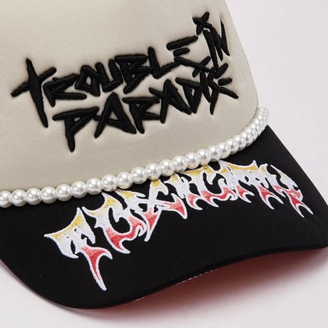 TOXICITY X DSMSD/ TROUBLE IN PARADISE TRUCKER HAT (CREAM)