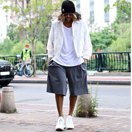 By The R/ Long LS Tee "WHITE/BLACK"