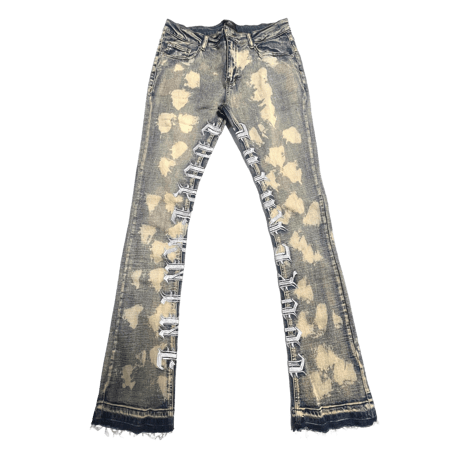 Cooper 9/  Embroid Logo Stack Denim  "BLUE"