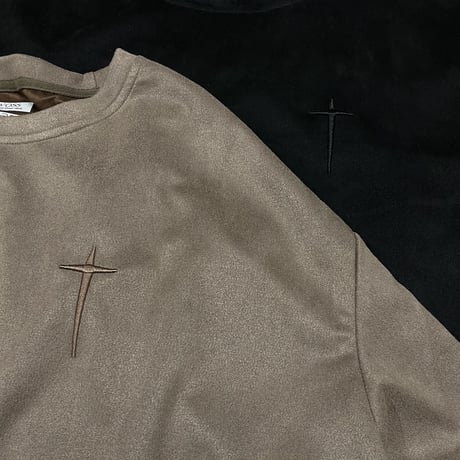 WOSS.official/ Oversized  Suede Cross TOPS