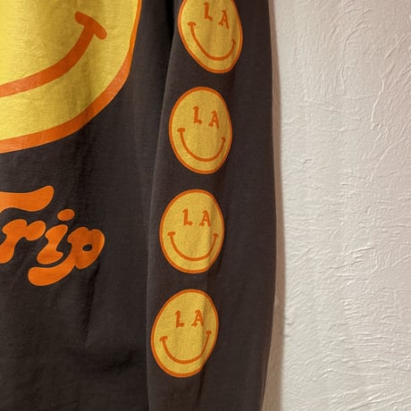 FREE&EASY/Be Happy Smile Longsleeve Tee BROWN