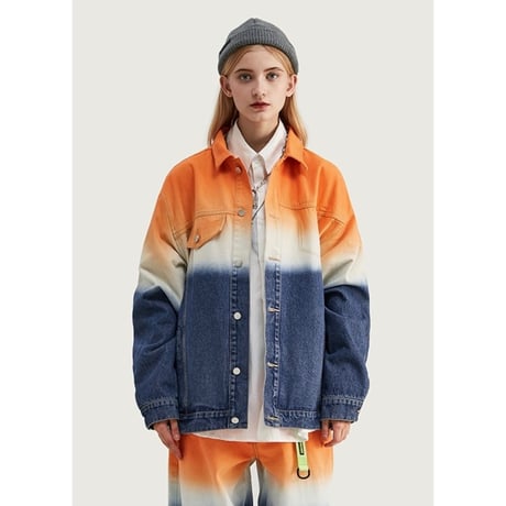 WOSS.official/Tie dye denim jacket