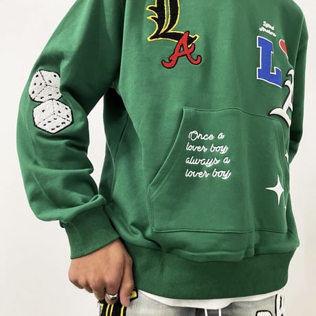 LIFTED UNCHORS/State Chenille Hoodie GREEN
