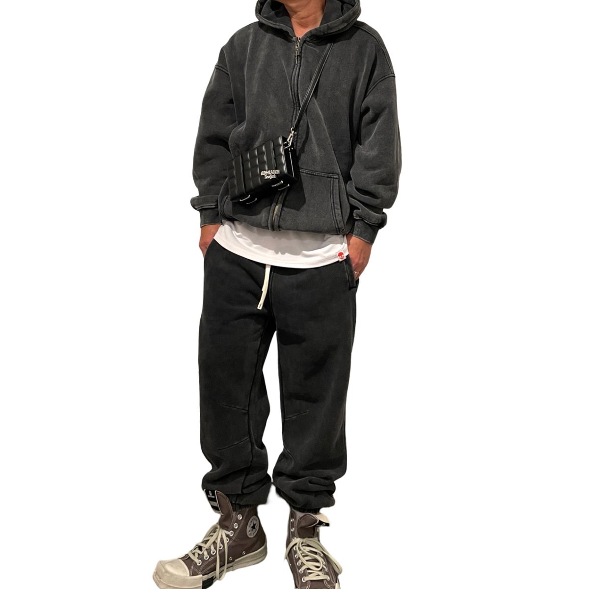 タイムセール♪CITYSHOP♥新品♥BIO WASH PULLOVER セール】2025AW新柄 Foam Print Sweat Hoodie/発泡バック