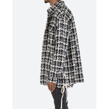 MNML/Tweed flannel Shirts WHITE