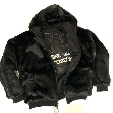 GRMY/FUR BOMBER JACKET (REVERSIBLE)