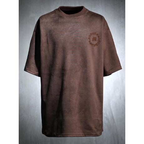 By The R/Letters Suede Tshirts  (BLACK/BROWN)