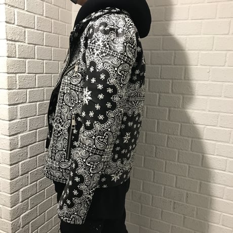 BOOHOO /BANDANA Biker Jacket