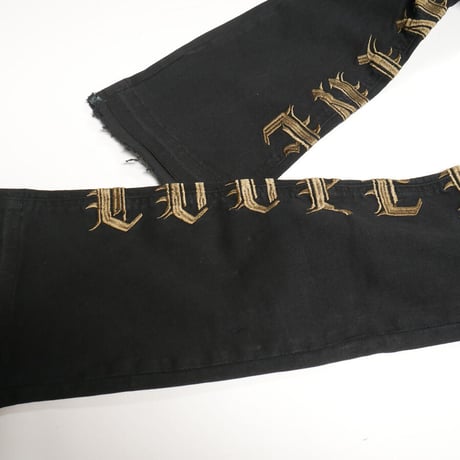 Cooper 9/  Embroid Logo Stack Denim  "BLACK"