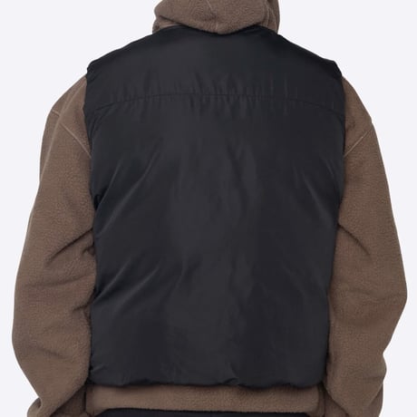 EPTM/PUFFER VEST（REVERSIBLE）”BLACK"