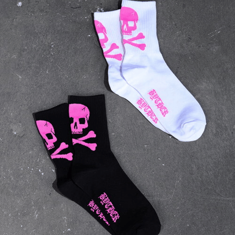 By The R/ Skull Socks "WHITE/BLACK"
