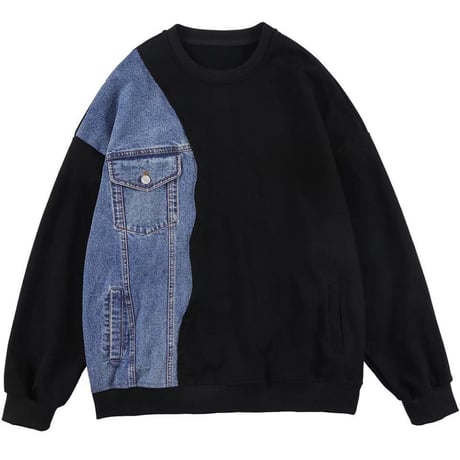 Mismatch NYC/Denim Custoｍ Crewneck