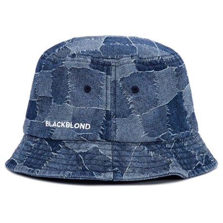 BLACK BLOND/Denim Patchwork HAT  "BLUE"