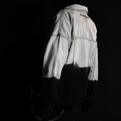 BLACK BLOND/HAND CUSTOM BLEACH Denim Jacket(BLACK)