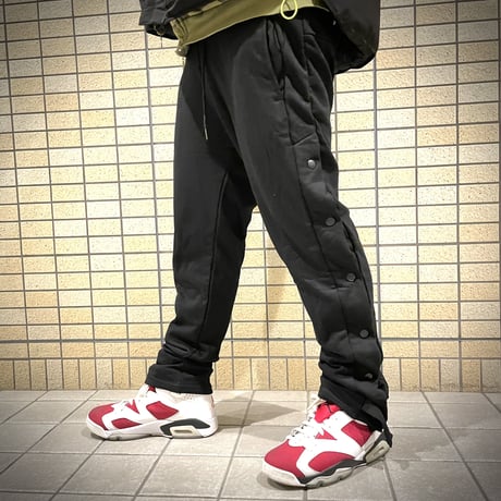 Mismatch NYC/Snap button  sweat pants BLACK