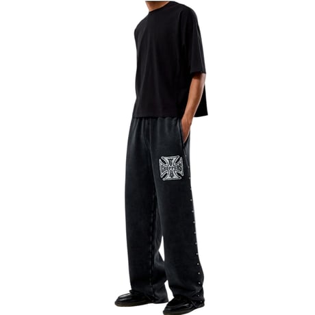 West Coast Choppers/ Logo SweatPants "Vintage BLACK" (SET UP)