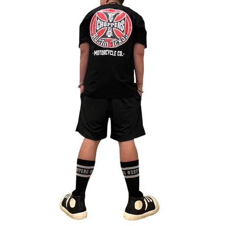 West Coast Choppers/ Logo Mesh Shorts"BLACK"
