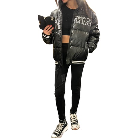 WOSS.official/PU LETHER Puffer jacket