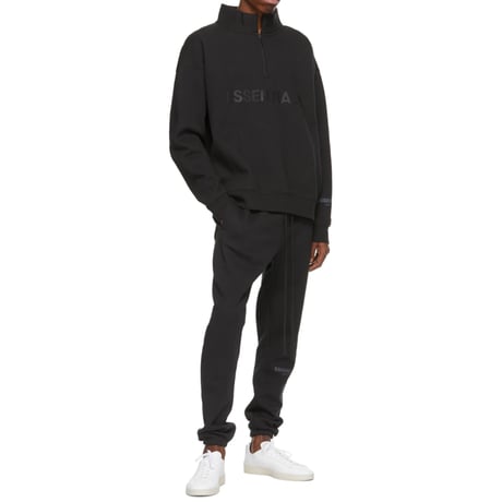 ESSENTIALS  fear of god /HALF ZIP pullover "BLACK"