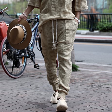 By The R/ Summer Knit Pants SET UP "BEIGE"
